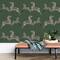 Scalamandre Serengeti Green Zebra Safari Peel & Stick Wallpaper